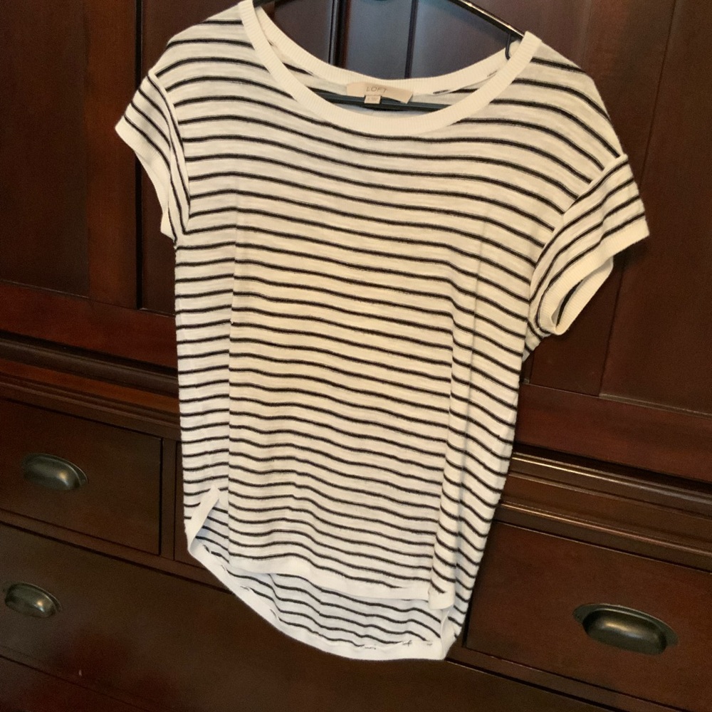 Loft black/white top